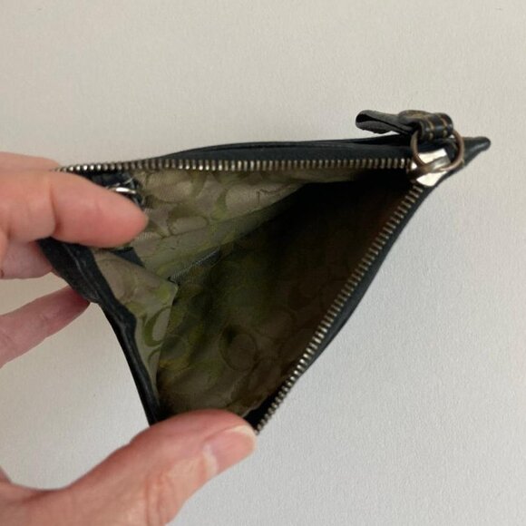 🆕 Coach Vintage Black Leather Key, Card, & Coin Wallet - Picture 4 of 11